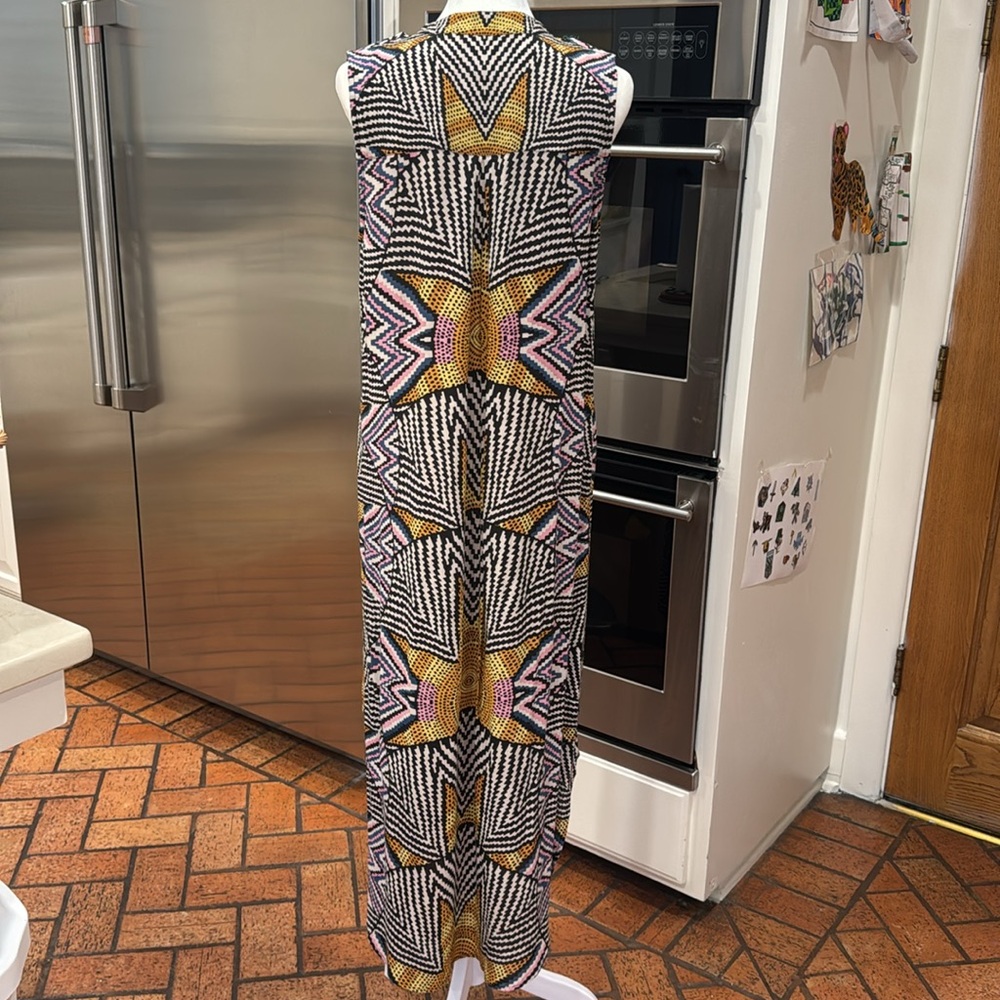 Mara Hoffman - Geometric Patterned Sunrise Sleeveless Shirtdress - Size: Small - Picture 6 of 8